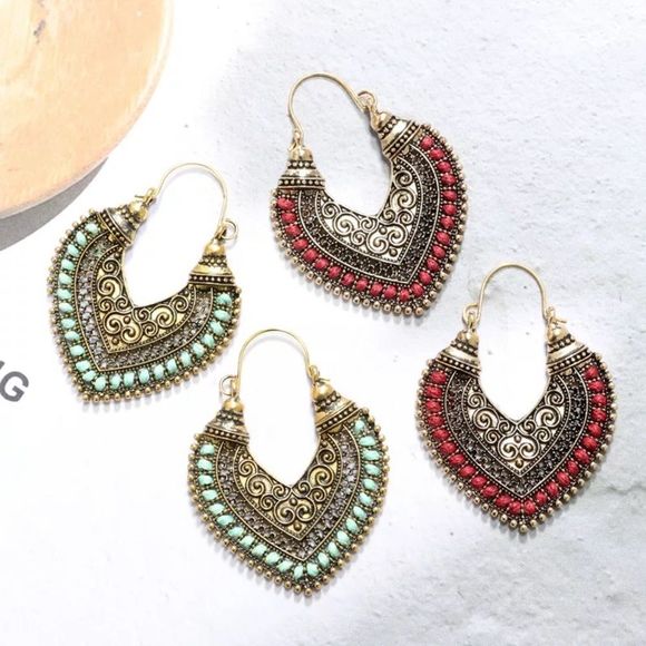 🌺Ancient Style Tibetan Filigree Gypsy Earring - Picture 9 of 14